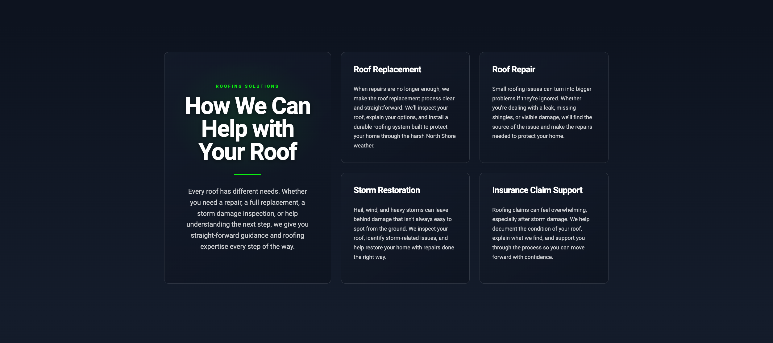 HCL Exteriors service and local coverage section