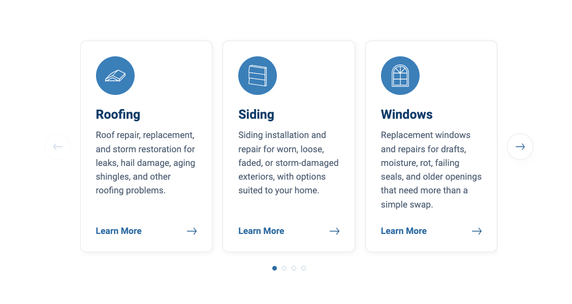 K Preisler Construction service and local coverage section
